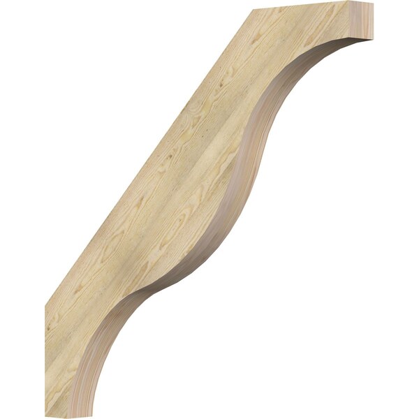 Ekena Millwork 4"W x 44"D x 44"H Funston Rough Sawn Knee Brace, Douglas Fir BRC04X44X44FST00RDF - main
